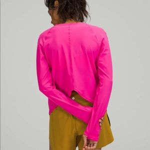 Lululemon Rise and Run Long Sleeve Sonic Pink sz 8